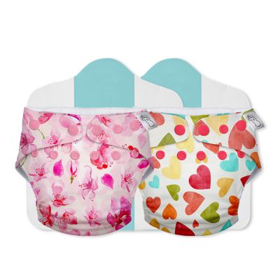 Superbottoms: Cloth Diapers for babies - Cloth Diaper Combo Pack of 2 Freesize UNO- New Version, Reusable