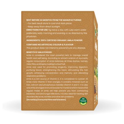 Nutriorg: Certified Organic Amla Powder - 200 gm