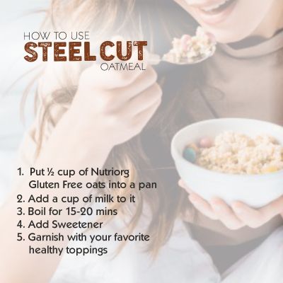 Nutriorg: Gluten Free Raw Steelcut Oats - 750 gm