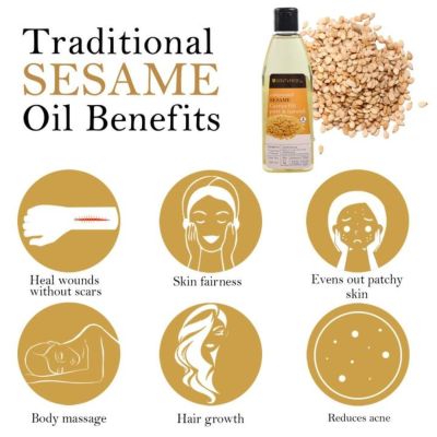 Soulflower: Coldpressed Sesame Carrier Oil - 225 ml