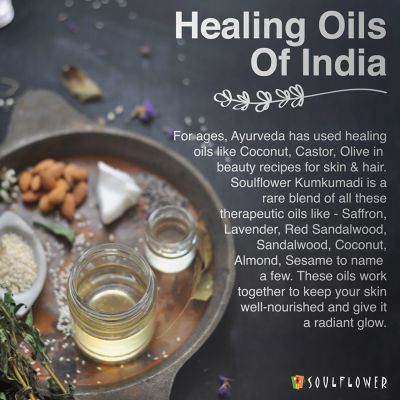 Soulflower: Kumkumadi Tailam Oil with Saffron and Almond - 30 ml