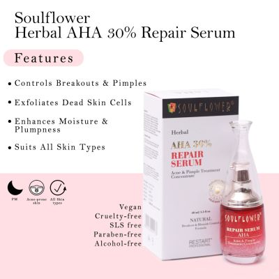 Soulflower: Herbal AHA 30% Repair Serum - 40 ml