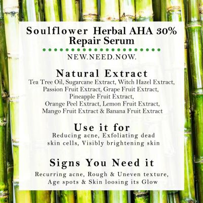 Soulflower: Herbal AHA 30% Repair Serum - 40 ml