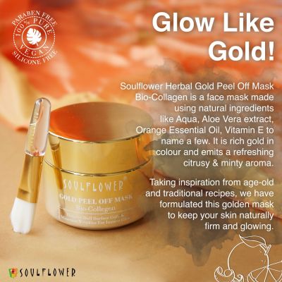 Soulflower: Bio Collagen Gold Peel Off Face Mask - 100 gm