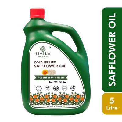 jivika naturals: Cold Pressed Safflower Oil - 5 Litre