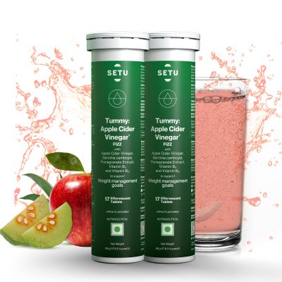 SETU: Tummy Apple Cider Vinegar Effervescent Tablets - 34 Tabs