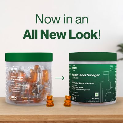 SETU: Apple Cider Vinegar Gummies  - Lemon Flavour - 30 Gummies