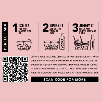 Jimmy's Cocktails: Cosmopolitan Mix - Pack Of 24