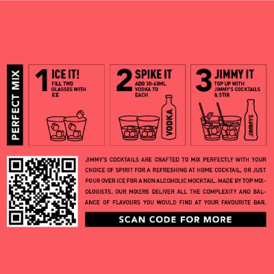 Jimmy's Cocktails: Sex On the Beach Mix - Pack Of 16