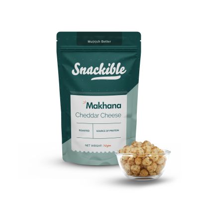 Snackible: Cheddar Cheese Makhana - Pack of 2 - 140gm