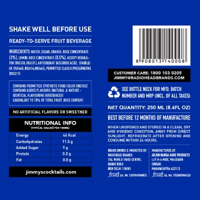 Jimmy's Cocktails: Whiskey Sour Mix - Pack Of 24