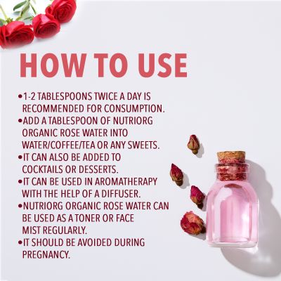 Nutriorg: Certified Organic Rose Water - 250 ml