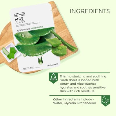 The Face Shop: Real Nature Aloe Face Mask - 20 gm
