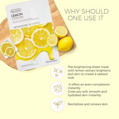 The Face Shop: Real Nature Lemon Face Mask - 20 gm