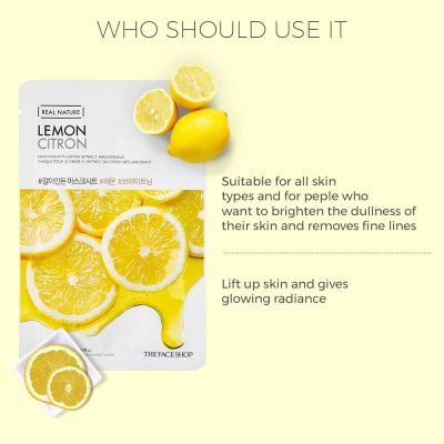 The Face Shop: Real Nature Lemon Face Mask - 20 gm