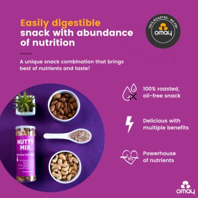 Omay Foods: Nutty Mix With Dry Fruits - Pack of 2 (120gm each)