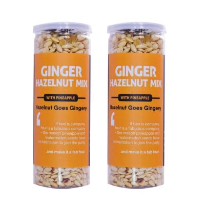 Omay Foods: Ginger Hazelnut Mix With Pineapple - Pack of 2 (160gm each)