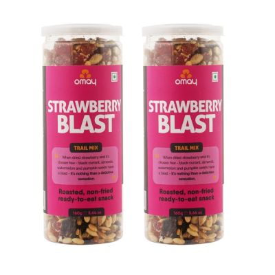 Omay Foods: Strawberry Blast Trail Mix - Pack of 2 (160gm each)