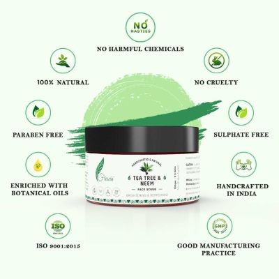 Frescia: Tea Tree Neem Anti Acne Face Scrub, 100 ml