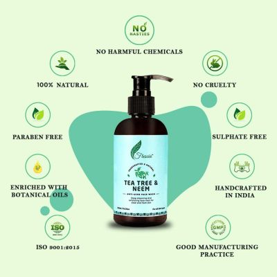 Frescia: Tea Tree Neem Anti Acne Face wash, 200 ml