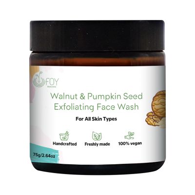 Foy Naturals: Walnut & Pumpkin Seed Face Wash - 75gm
