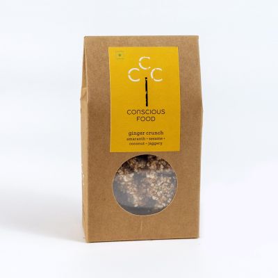 Conscious Food: Ginger Crunch - Pack of  4 - (Each 25 g)