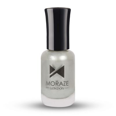 Moraze London: Sparkling Silver Nude Nail Paint - 8ml