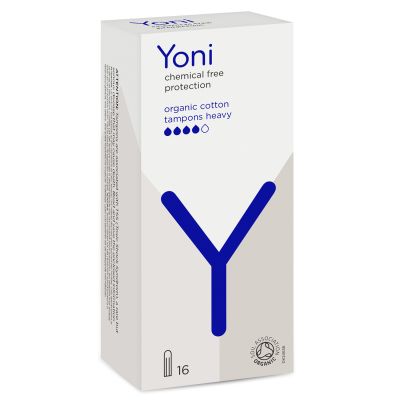 Yoni: Organic Cotton Tampons for Heavy Flow (16 Pcs)