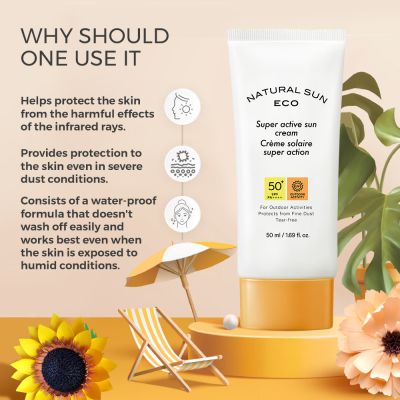 The Face Shop: Natural Eco Super Active Sun Cream - 50 ml