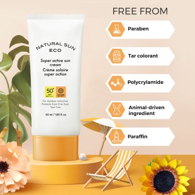 The Face Shop: Natural Eco Super Active Sun Cream - 50 ml