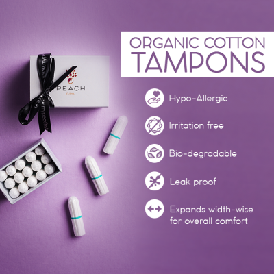 My Peach Store : Organic Cotton Tampons - Light Flow