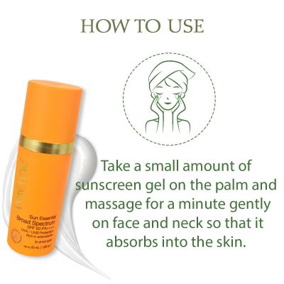 Perenne Cosmetics : Sweatproof Sun Essential Broad Spectrum SPF50 Gel Sunscreen - 50ml