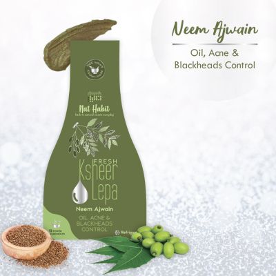 Nat Habit: Fresh Neem Ajwain Ksheer Lepa Face Pack Mask - 40gm