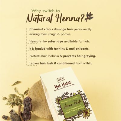 Nat Habit: Ready-to-Apply Henna Paste - 220gm