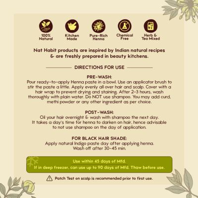 Nat Habit: Ready-to-Apply Henna Paste - 220gm
