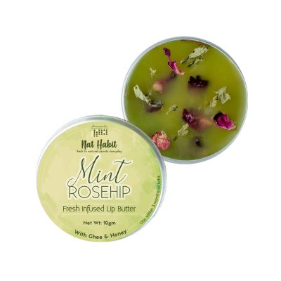 Nat Habit: Mint Rosehip Lip Balm - 10gm