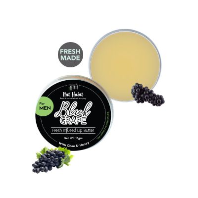Nat Habit: Black Grape Lip Balm for Men - 10gm