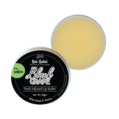 Nat Habit: Black Grape Lip Balm for Men - 10gm