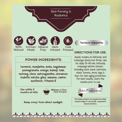 Nat Habit: Pure Turmeric Manjistha Maahu - 200 ml