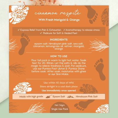 Nat Habit: Fresh Cinnamon Respite Foot Salt - Pack of 2