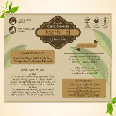 Nat Habit: Green Tea Conditioning Methi Jal - 200ml