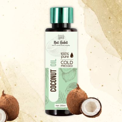 Nat Habit: Cold Pressed 100% Pure Coconut Oil - 200ml
