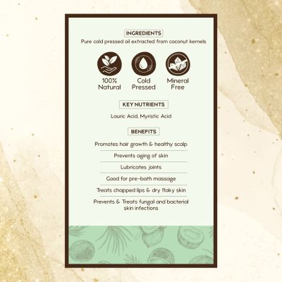 Nat Habit: Cold Pressed 100% Pure Coconut Oil - 200ml