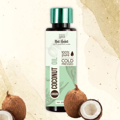 Nat Habit: Cold Pressed 100% Pure Virgin Coconut Oil - 200ml