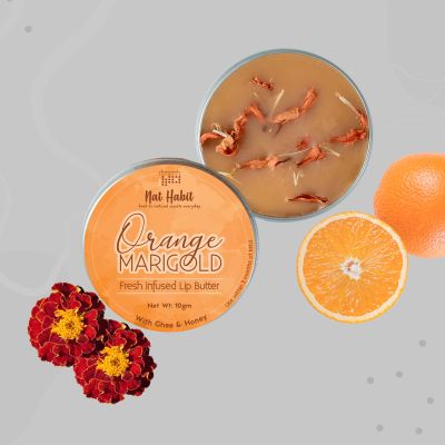 Nat Habit: Orange Marigold Lip Balm - 10gm
