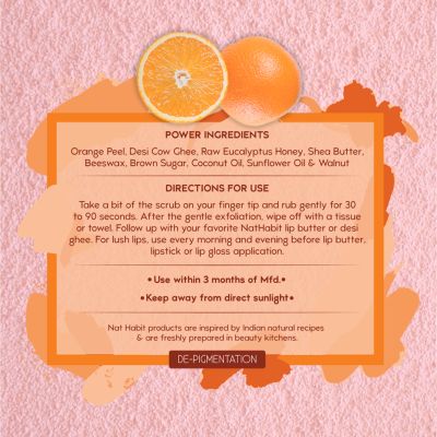 Nat Habit: Zesty Orange Lip Mura - 20gm