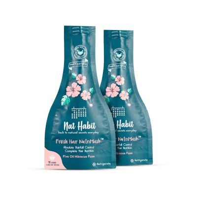 Nat Habit: 5-Oil Hibiscus FRESH Hair Mask (NutriMask) - Pack of 2