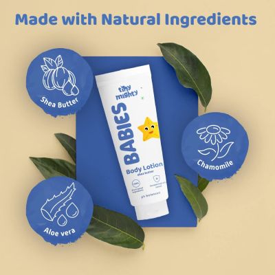 Tiny Mighty: Baby Lotion 200 ml, For Sensitive Skin, With Shea Butter, Chamomile And Aloevera, 100% Plant Based And Natural