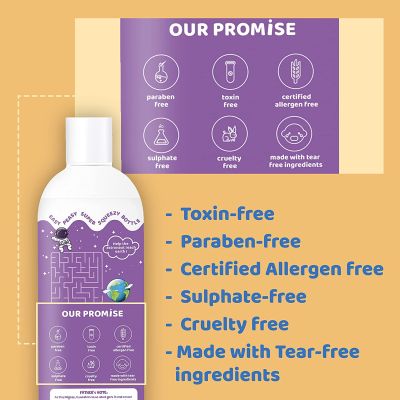 Tiny Mighty: Kids Shampoo and Hair Oil, 200 ml Each, For Sensitive Skin, Plant Based And Natural