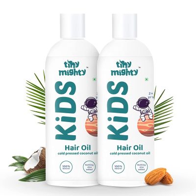 Tiny Mighty: Kids Hair Oil, 100% Cold Pressed (200 ml Each 2 Pack)